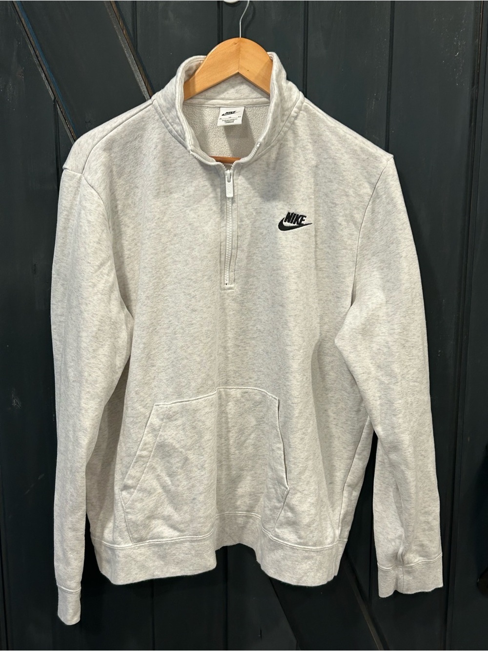 Nike Sportswear Club Fleece 1/2-Zip Sweatshirt Birch Heather Gray XL DQ5838-051